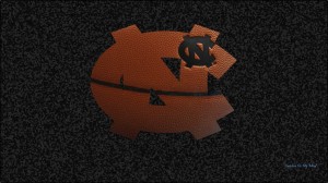 UNC Wallpaper - Basketball Grain NC Logo on Textured Black Background 1920 x 1080