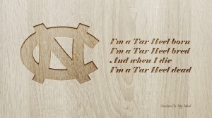 UNC Desktop Wallpaper Engraved Wood