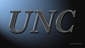 UNC Desktop Wallpaper Metal Letters on Lit Wall