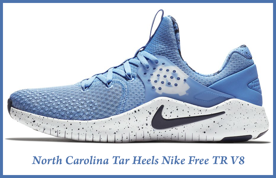 North Carolina Tar Heels Nike Free TR V8 Shoes