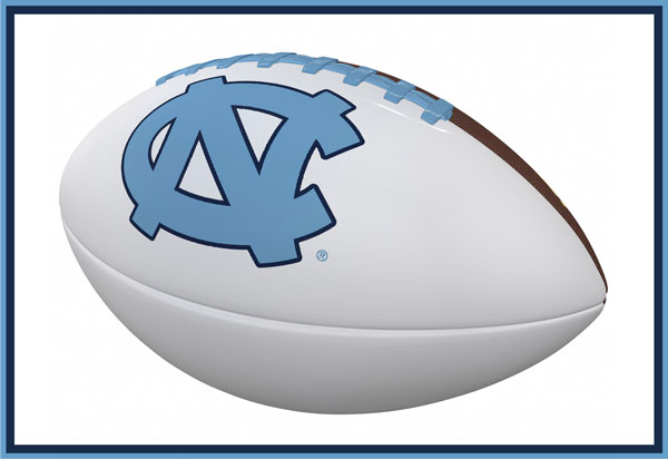  North Carolina Tar Heels Official Size Logo Autograph Football 